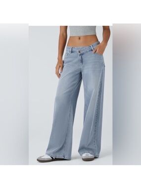 HALARA  Halara Flex™ Asymmetric Low Rise Wide leg Jeans Tall